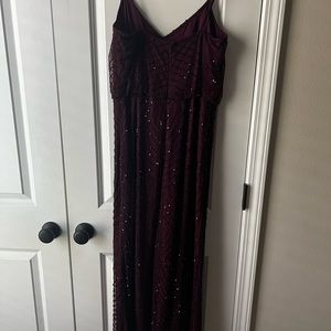 Adrianna Papell Beaded Floor Length Gown